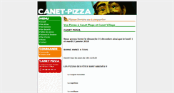 Desktop Screenshot of canet-pizza.com