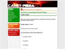 Tablet Screenshot of canet-pizza.com